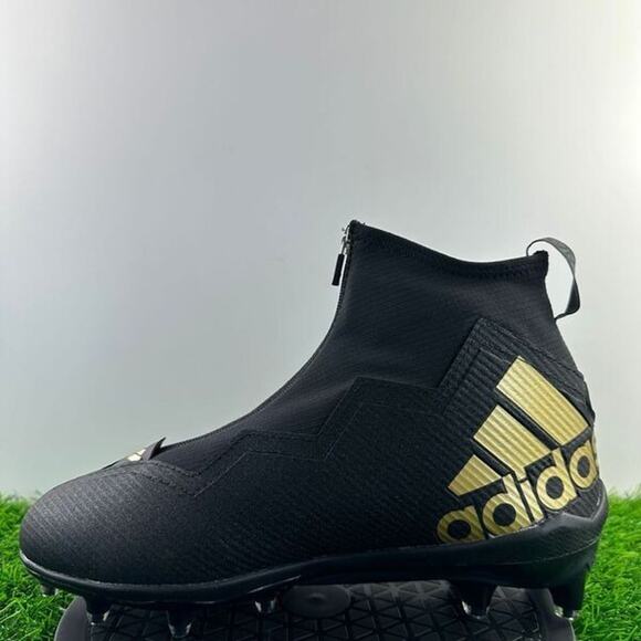 Adidas Nasty 2.0 Men Size 10 Black Gold Football Cleats GZ4628 NEW - Picture 5 of 8